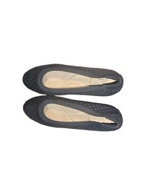 Black Suede Clarks Comfort Collection Women's Size 6.5 Flats